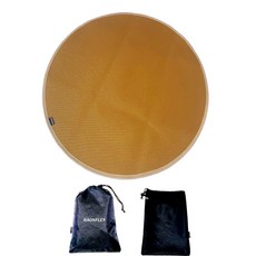 라온플렉스 캠핑 방염매트 방염포 등유 난로 매트 버너 화로대 받침대 바베큐 시트 실리콘 코팅, 탄 원형 L, 1개