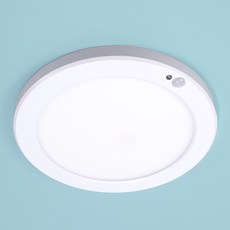 스마트 엣지 LED 센서등 20w 점등시간 설정 현관 조명 계단 복도 펜트리 등, 1개, 원형(화이트-주광색)