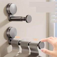 무타공 옷걸이 걸이 흡착식 길이조절 정리대, 3. 크림화이트 1개