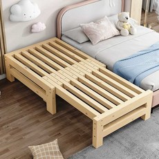 길이조절 침대 원목 개폐식 60X(110 200)X40CM 침실 베드 풀아웃 60 200 접이식 매트리스, 135 200 접이식 야자 매트리스