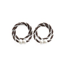 모던 심플 펀치 프리 진주 커튼 마그네틱 버클 커튼 스트랩 커튼 버클, 딥 커피, 1개