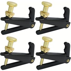 바이올린 미세 조정기 34 44 현 스피너 조절기 골드 부품 4개, Black