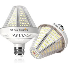 40와트 LED 옥수수 전구 5000K 일광백색 6000루멘 2 팩 E26E27 중형 베이스 400와트 야외 실내 침실 상점 차고 창고 스트리트 뒷마당용, 80w