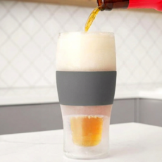 프리즈 맥주 쿨링 콜드컵 맥주잔 아이스 이중냉각, 1개