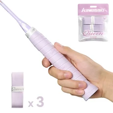 테니스 액세서리 FANGCAN 미끄럼 방지 오버그립 배드민턴 스쿼시 라켓 그립 테이프 파델 비치 낚싯대용 PU 오버 그립 3 개, Purple