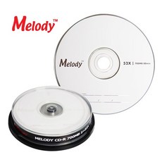[멜로디] CD-R 52배속 700MB [케익통/10매], 1개