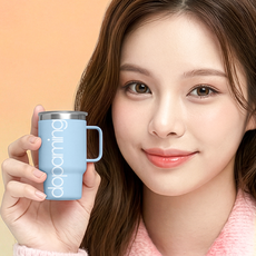 도파밍 미니텀블러 가벼운 머그 텀블러 컵, 1개, 120ml, 스카이블루