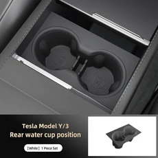 테슬라 모델 Y 2025 주니퍼 센터 콘솔용 맞춤형 중앙 팔걸이 수납함 정리함 트레이 내부 액세서리, 02 검정색