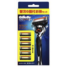 Gillette 吉列 Proglide系列手動刮鬍刀架 + 替換頭 6入組, 1組