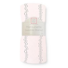 SwaddleDesigns Marquisette 남아 및 여아용 리시빙 포대기 담요 부드러운 프리미엄 면 모슬린 최고의 샤워 선물 코끼리 파스텔 핑크 병아리 Parent, Soft Pink Champagne