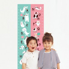 꼼지락닷컴 키재기 스티커, 5)알파벳A-M
