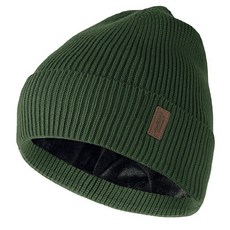 Wmcaps 남성용 여성용 겨울 비니 플리스 안감 비니 부드럽고 따뜻한 니트 모자 스키 스타킹 커프 캡 아미 그린. 단일 사이즈 120855, 아미 그린