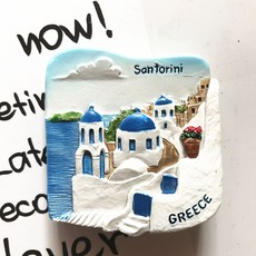 냉장고 자석 수집용 기념품 랜드마크 마그넷, 베이지화이트 트리니티