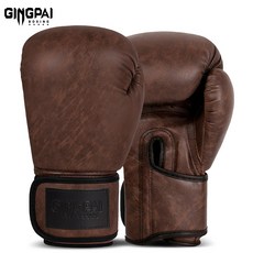 GINGPAI 징파이 빈티지 복싱글러브 남녀공용 손목보호 강화 충격흡수 복싱글러브 GGFG, 1세트, coffee