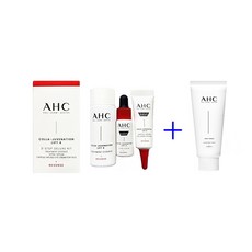 AHC 프로샷 콜라 쥬비네이션 리프트 4 3-STEP 디럭스 키트 (에센스+세럼+아이크림) + AHC 프렙 리셋 클렌징 폼 30ml증정 여행용 총4종, 1세트