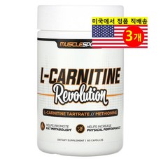 MuscleSport L-카르니틴 레볼루션 L-Carnitine, 60정, 3개