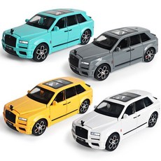 勞斯萊斯慣性仿真汽車模型 聲光效果 可開門滑行車模 畢業禮物, 1個, 黃色勞斯萊斯【慣性+燈光+音效+可開門】,自玩推薦透明袋包裝