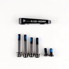 1세트 로드 바이크 디스크 브레이크 플랫 마운트 어댑터 CNC 초경량 자전거용 앞 140mm/160mm 뒤 160mm 브레이크 로터 어댑터, rear 160 black