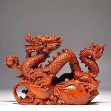 黑檀木 花梨木 紅花梨木 龍擺件 整木精雕, 如圖所示, 1個