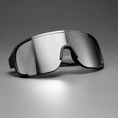 Y2K 스타일 스포츠 패션 실버 여성 화이트 안경 남성 미러 파티에 액세서리, Bla Silver