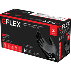 지플렉스 두꺼운 니트릴장갑 블랙 7.0, 소(S), 1개