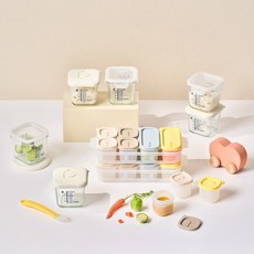 국내백화점 글라스락 이유식용기 베이비 이유식 큐브+이유식 혼합 6조 풀세트 (코코넛밀크) 자기주도 (BK파우치증정), 02_이유식큐브6P+이유식용기 혼합6조세트(코코넛밀크), 1, 270ml