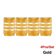 DSYCAR 실버 자동차 타이어 밸브 스템 캡 널링 스타일 알루미늄 휠 에어 슈레이더용 4, C0646 Gold