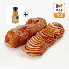 목우촌 뼈가없어 간편한 국산 순살 통오리 바베큐 반마리 / 한마리 + 머스타드 소스 160g 증정, 통오리훈제 한마리 1.1kg+홀그레인 160g, 1개, 500g