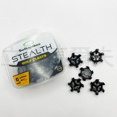 立航高爾夫 Softspikes STEALTH 高爾夫鞋釘【一字型鞋釘】(18入/盒), 1個, 一字型鞋釘, 黑色