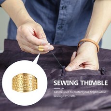 바느질용 금속 골무 12개 튼튼한 합금 손가락 보호대 바느질 DIY 공예 초보자 바느질 도구 선물