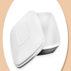 굿리얼 사각찬기 뚜껑 병원식기, 아이보리