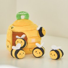 쏠앤샘 꿀벌인형 아기 촉감놀이 선물 퀄리티보장, 노랑, 1개