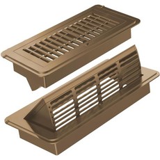 환기 덮개 및 커버 4 x 10 인치 다중 각도 조절 가능 공기 가정용 바닥 검은색 레지스터 가정 벽면 사무실 또는 천장에 적합 2개 세트 갈색