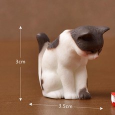 레진 고양이 장식품 새끼 피규어 동물 미니어처 요정 정원 인형 집 장식 풍경 홈 데코, 2. 11