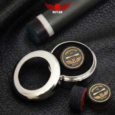 [보타르] 프리미엄 11겹 가죽 큐팁 스페셜에디션 전용케이스 패키지 당구팁 개인큐 당구용품, 블랙, 1개