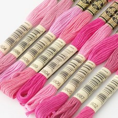 퀼팅맘 DMC 수입정품 25번 면사 자수실 핑크계열2, 3806, 1개