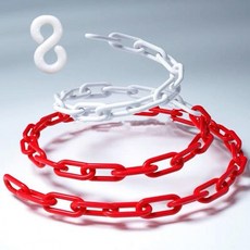 단봉 체인 레드 경계줄 1m 교통 차단봉 금지차 통제줄 출입 안전줄 플라스틱 주차_2025100001EA, 1개