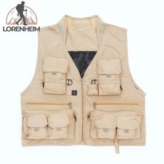 로렌하임 멀티포켓 조끼 브라운 낚시용 XXXL 브라운조끼
