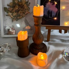 차렌시아 촛농 LED 양초 티라이트 초 미니 캔들 건전지초 전자 전기초 가짜초 촛불, 25개입
