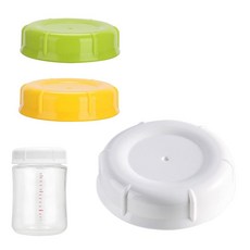 여행 및 보관 아기 젖병 뚜껑 3팩 Pigeon 실리콘 코팅 수유 병 PPSUPP유리 수유 와이드 넥 젖병과 호환 가능