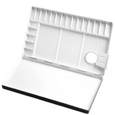 [아주문구] 흥일알루미늄전문가용수채화파레트, #$흥일금속 흑색+백색, 20칸