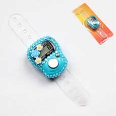 2025 새로운 전자 손가락 카운터 반지 손가락 클릭 휴대용 재설정 가능한 디지털 디스플레이 카운터 골프, 01 1PC SKY BLUE