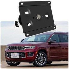 도난 방지 번호판 홀더 링컨 에비에이터/해적/노틸러스 2세대/네비게이터 4세대와 호환 전면 그릴 번호판 브래킷 장착 키트 드릴 범퍼 프레임 없음, Grand Cherokee L 2021-2024