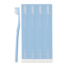 (오리지널) 덴핏 딥클린 올인원케어 탄력모 칫솔 스카이블루, 1세트, 4개입