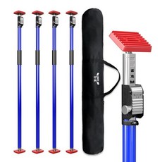 3-H 트럭 카고 바 조절 가능한 서포트 폴 올 메탈 1팩 캐비닛 잭 카고 네트 오거나이저 및 디바이더 바가 있는 트럭 베드 디바이더 - 밴 SUV 및 트럭용 로드 락, 블루-4개