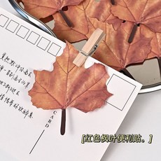 楓葉便利貼 仿真楓葉造型 便簽紙 7x8.3cm, 1個, 楓葉便簽紙【紅色】弱粘性,福利1包裝【共50張