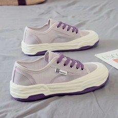 ANYOU 여성 캔버스 운동화 통기성 메쉬 스니커즈 키높이 두꺼운 밑창 발편한 데일리 캐주얼 워킹화
