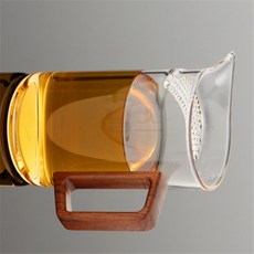 닐스 호두나무 내열유리 숙우 400ml 차도구숙우