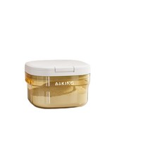 A&KING 食品級奶粉罐 密封 防潮 便攜 分裝盒, 茶色 500ml, 1個