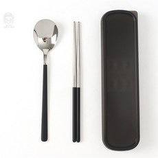 퀸스콕 휴대용 수저세트(블랙) 성인휴대용수저세트